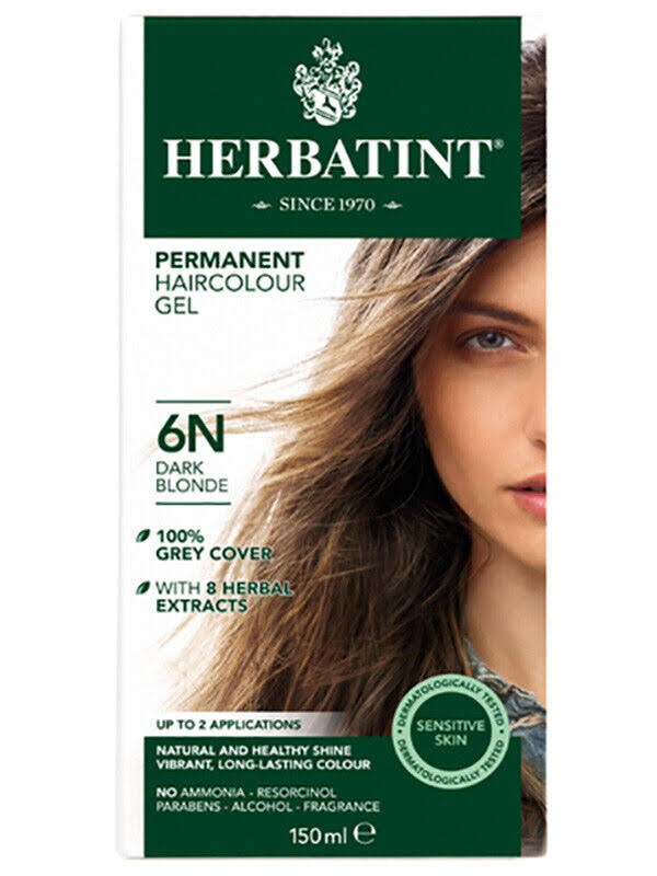 Herbatint Permanent Herbal Hair Colour 150ml, 6N Dark Blonde