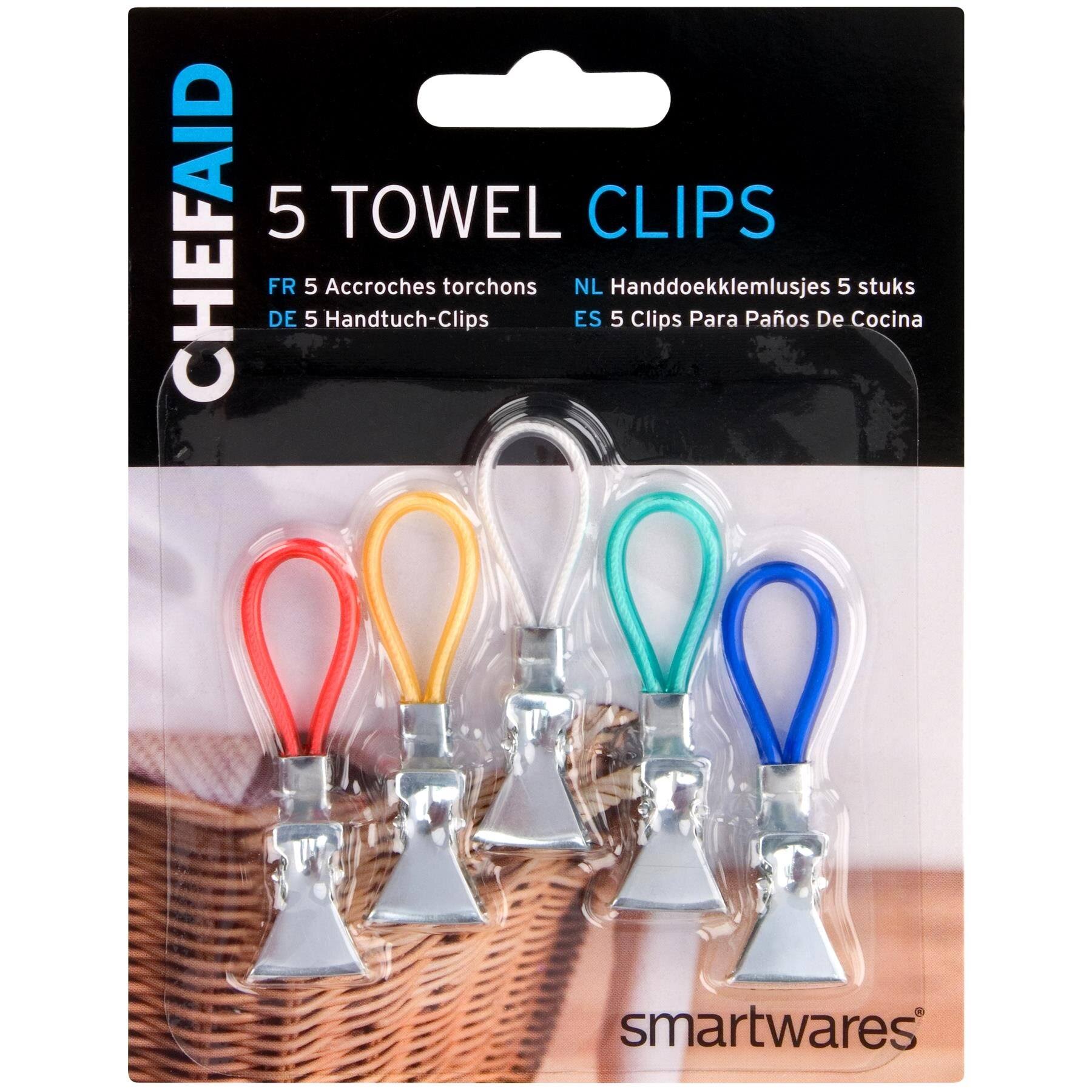 Chef Aid Tea Towel Clips - 5pk