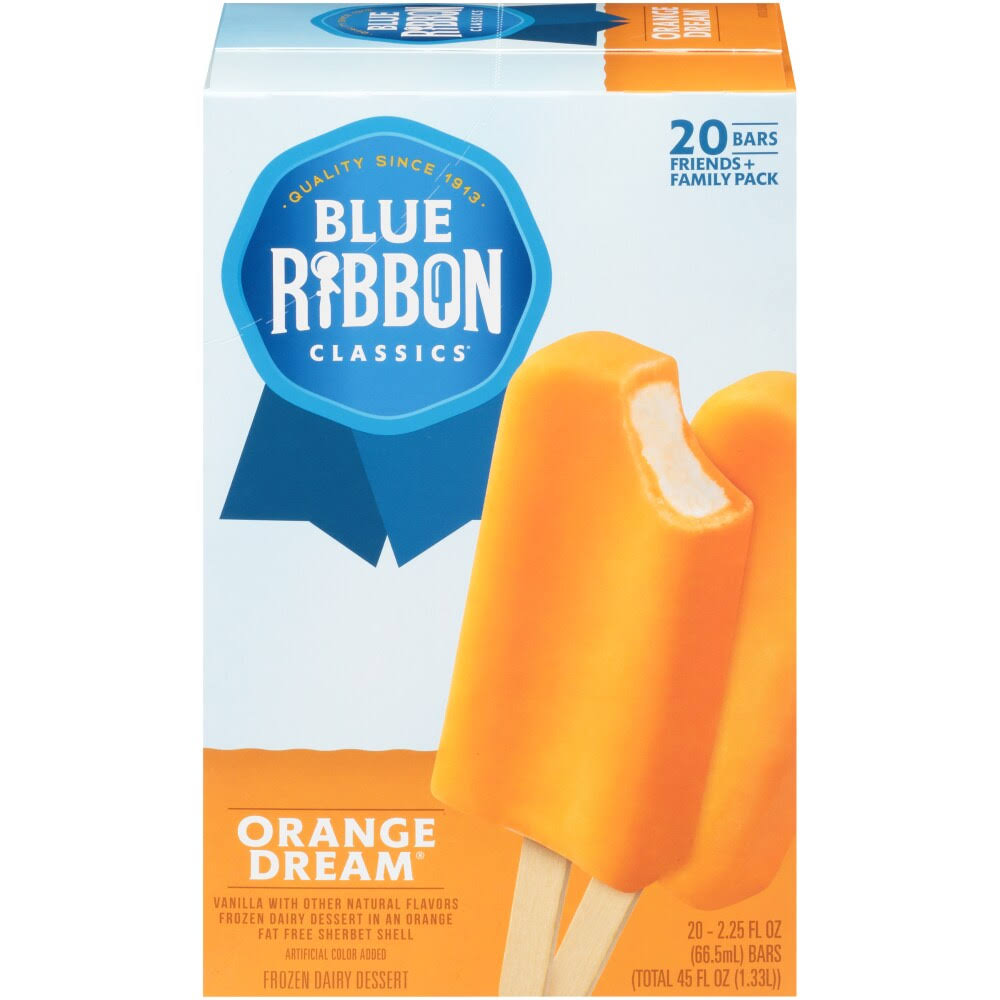 Blue Ribbon Classics Bunny Orange Dream Ice Cream Bar - Vanilla, 2.25oz, 20ct