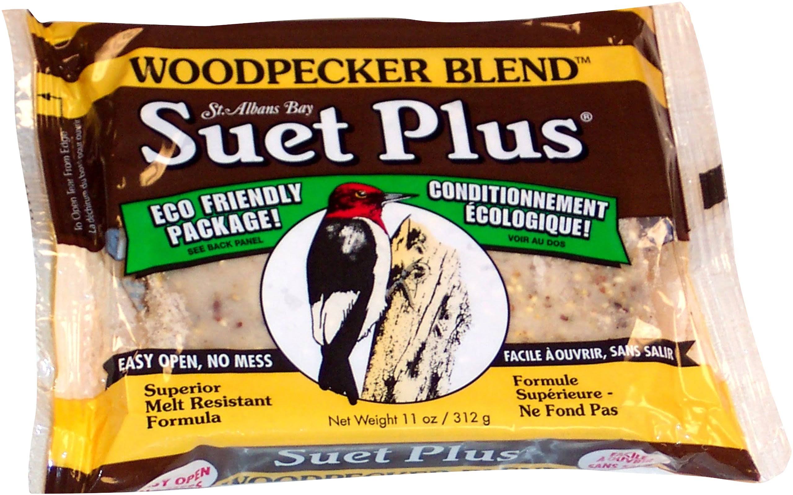 Wildlife Sciences Woodpecker Blend Feeder - Suet Plus, 11oz, 12 Count