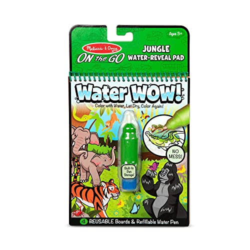 Melissa & Doug on The Go Water Wow! Reusable Water-Reveal Coloring Activity Pad Jungle