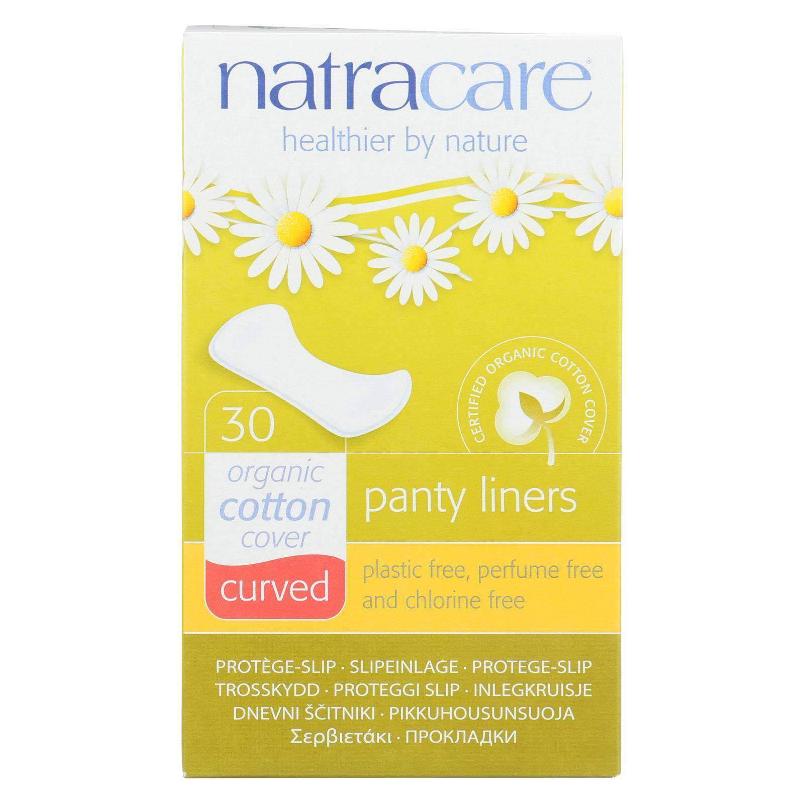 Natracare Curved Organic Cotton Pantyliners - 30 Pantyliners
