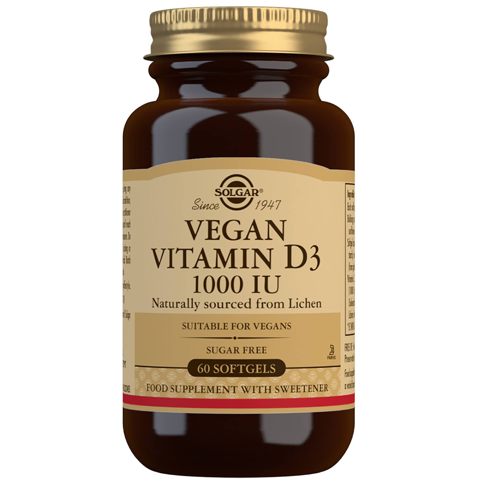 Solgar Vegan Vitamin D3 1000iu (60 Softgels)