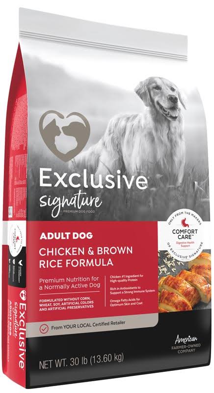 Exclusive Chicken & Brown Rice Adult Dog Food 15 lb