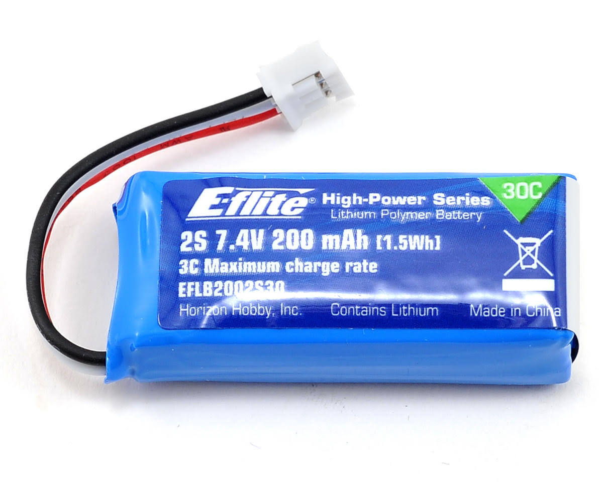 E-Flite Li-Po Battery - 200mAh, 2S, 7.4v, 30c