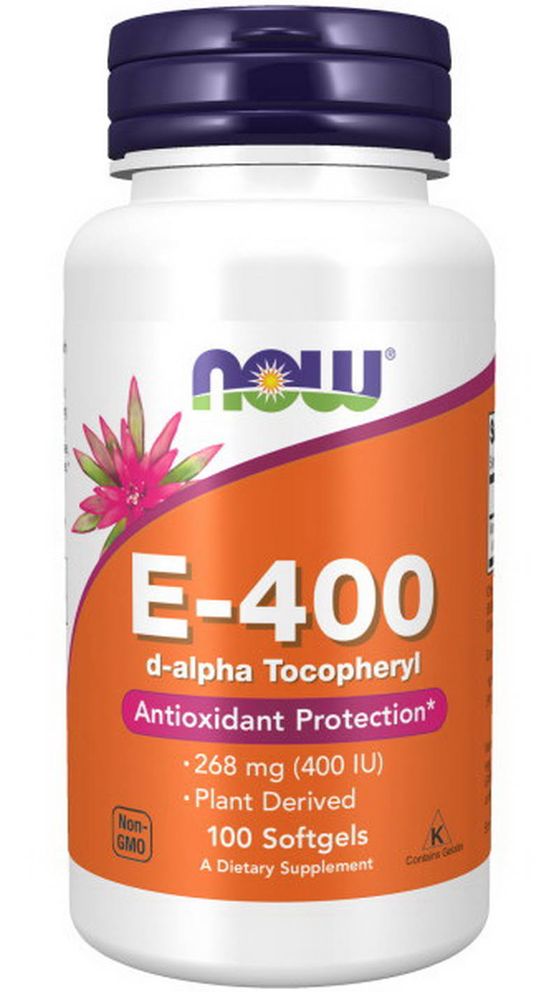 Now Natural E-400 Dietary Supplement - 100 Softgels