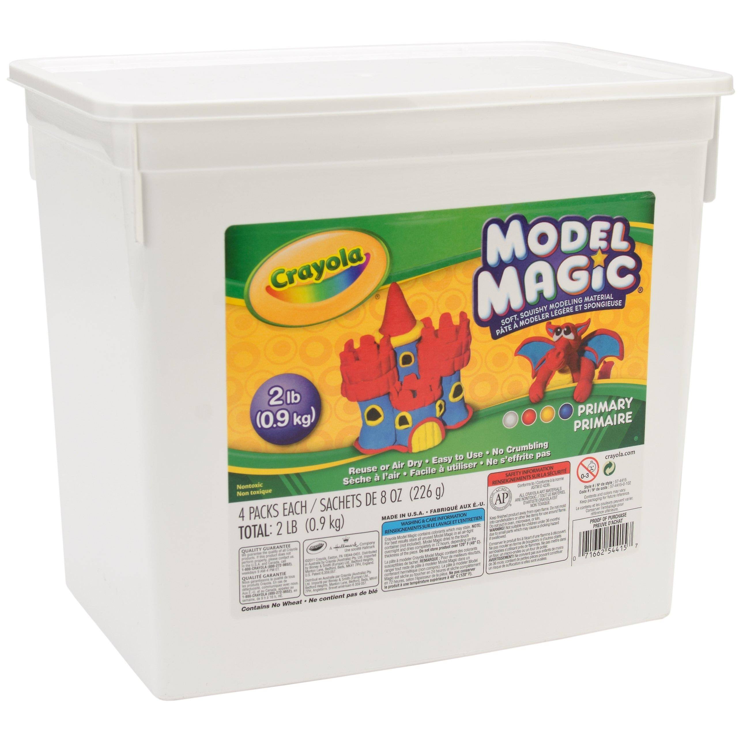 Crayola Model Magic Modeling Compound Clay - Blue/Red/White/Yellow, 2lbs
