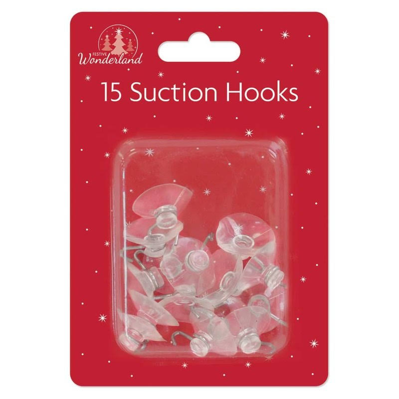 Festive Wonderland 15 x Small Suction Hooks