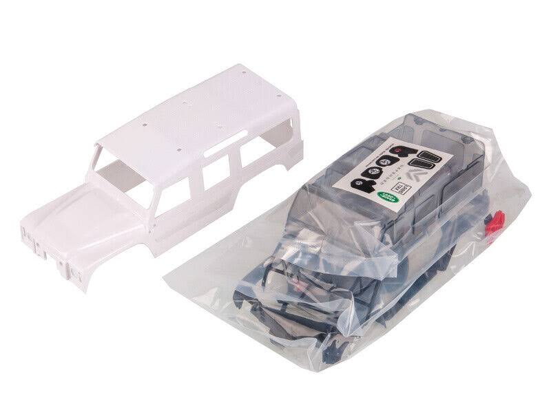 Traxxas TRX-4M Land Rover Defender Body Complete (White, Unpainted)