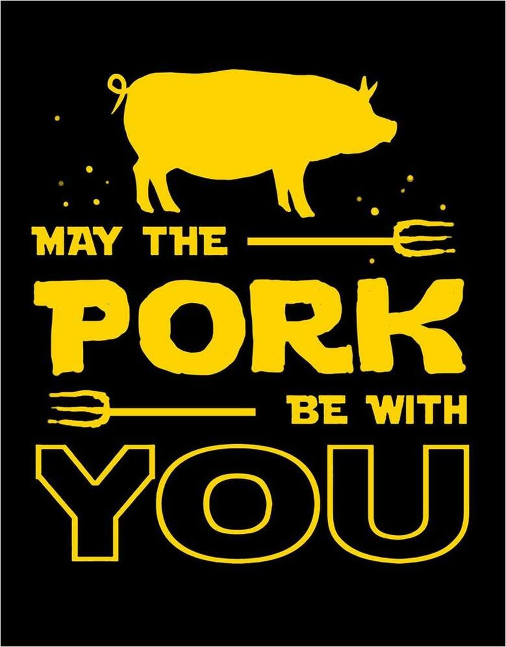 Tin Signs Pork Be with You Sign 2407