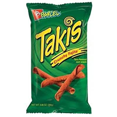 Barcel Takis Crunchy Fajitas Rolled Tortilla Snacks - 280g, Hot