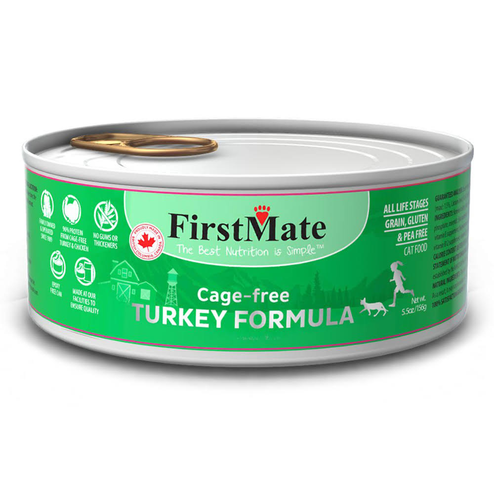 FirstMate Turkey Grain Free Canned Cat Food 5.5oz Can