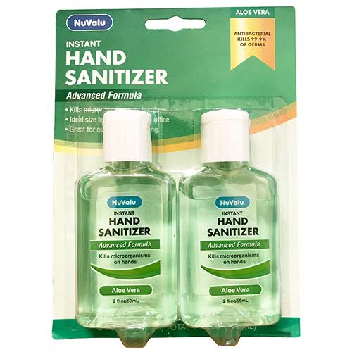 NuValu Hand Sanitizer - Aloe Vera - 4 Oz (2 Pack)