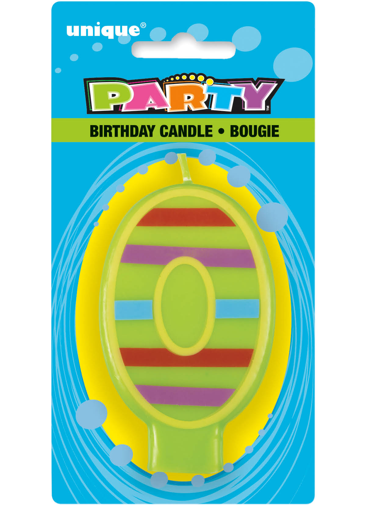Unique Industries Decorative Birthday Candles - Number 0