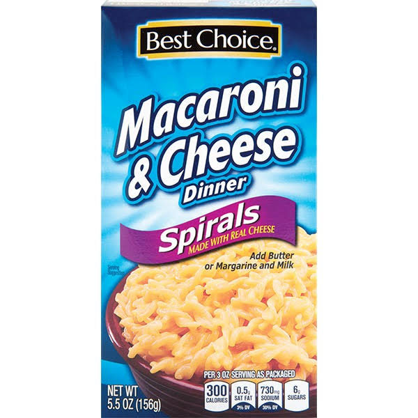 Best Choice Spirals Macaroni and Cheese Dinner - 5.5 oz