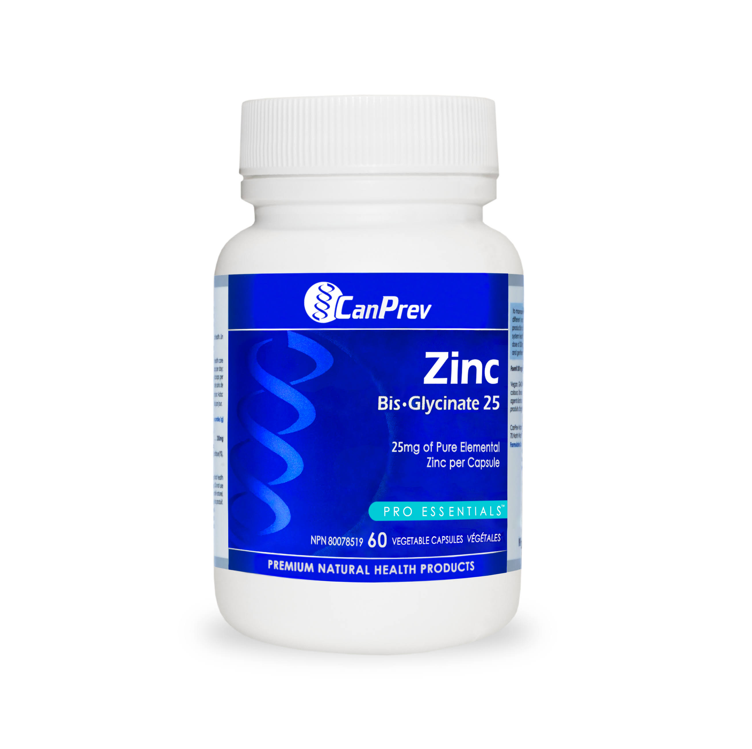 CanPrev Zinc Bis Glycinate 25 Vegetable Capsules - 25mg, Pack of 120