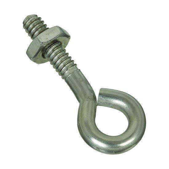 Stanley National Hardware Stainless Steel Eye Bolt with Hex Nut - 3/16" x 1 1/2"