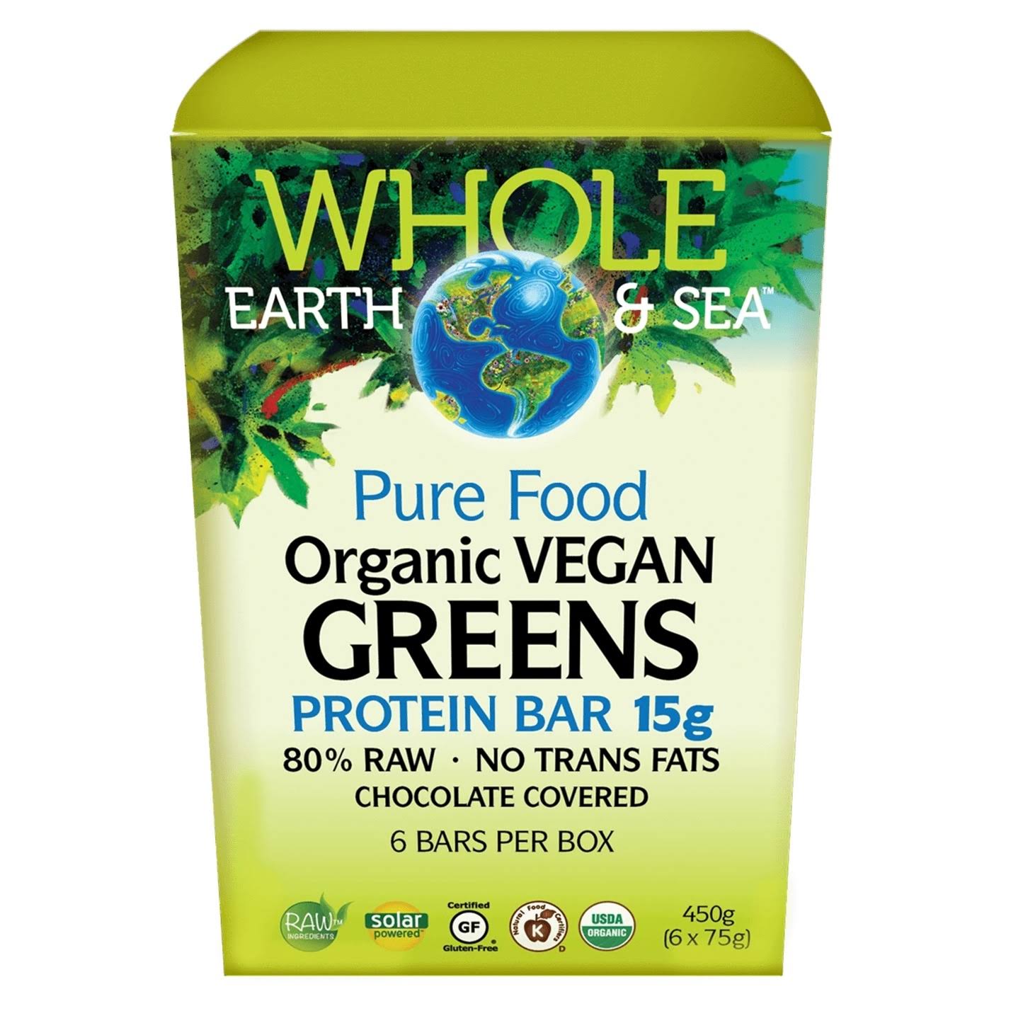 Whole Earth & Sea Organic Vegan Greens Protein Bars