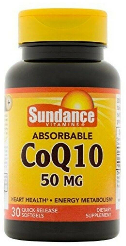 Sundance Absorbable Coq10 - 50mg, 30 Quick Release Capsules