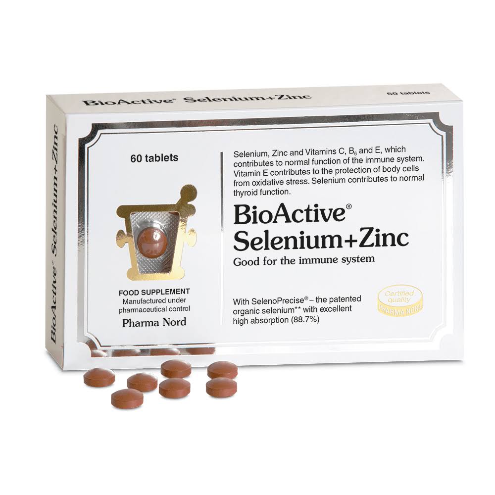 Pharma Nord Bioactive Selenium+Zinc Supplement - 60 Tablets, 26g