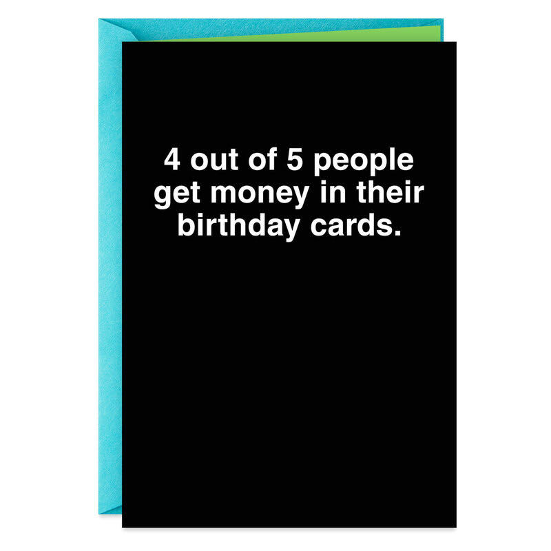 Hallmark Birthday Card, Seeing Green Funny Birthday Card