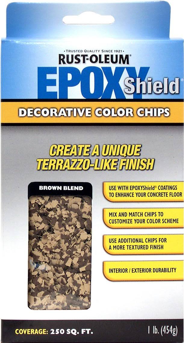 Rust Epoxy Shield Decorative Color Chips Brown Blend