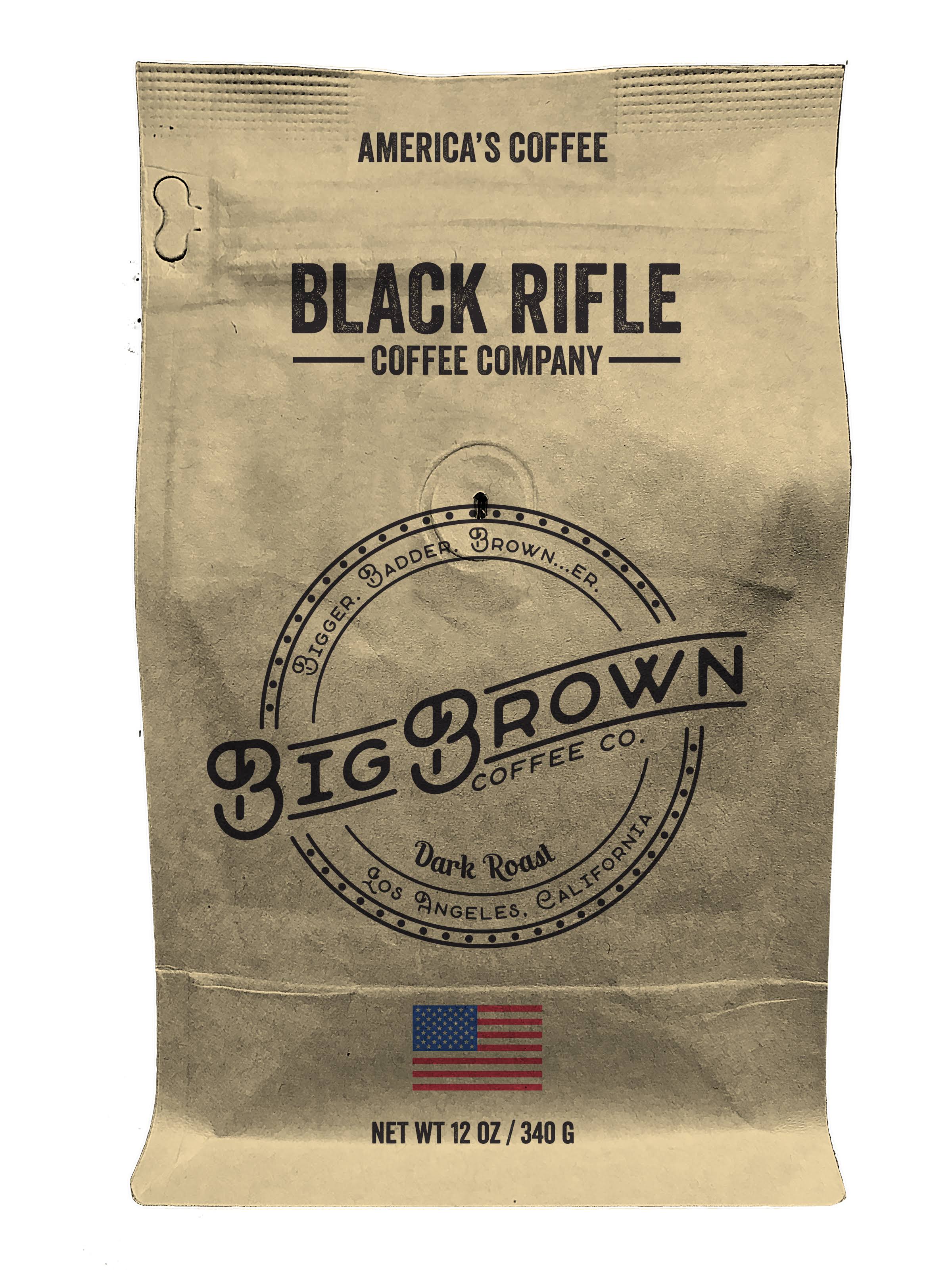 Black Rifle Coffee Company Whole Bean 12oz Bag (Big Brown Dark Roast)