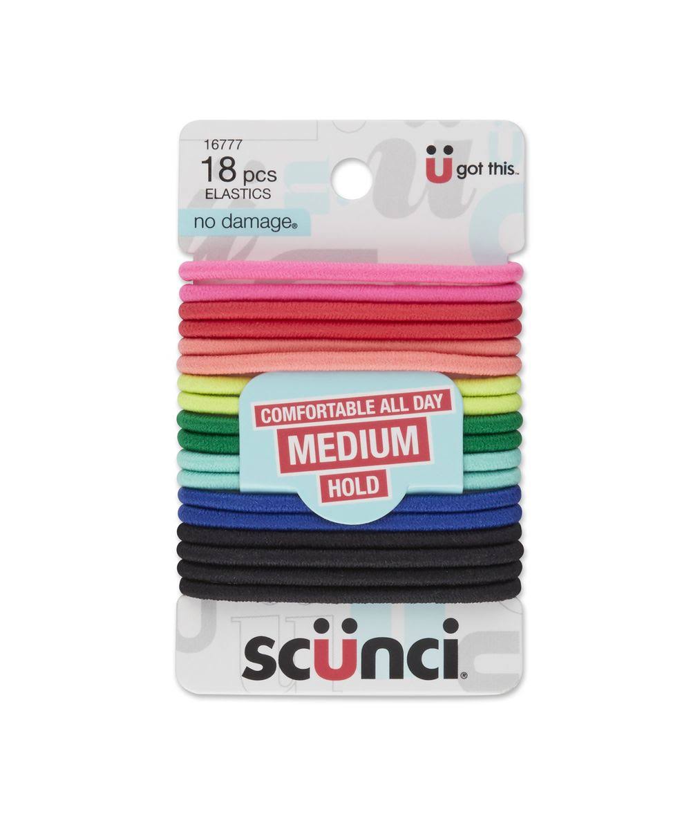 Scunci No Damage Hair Bands - Assorted Colors, x18
