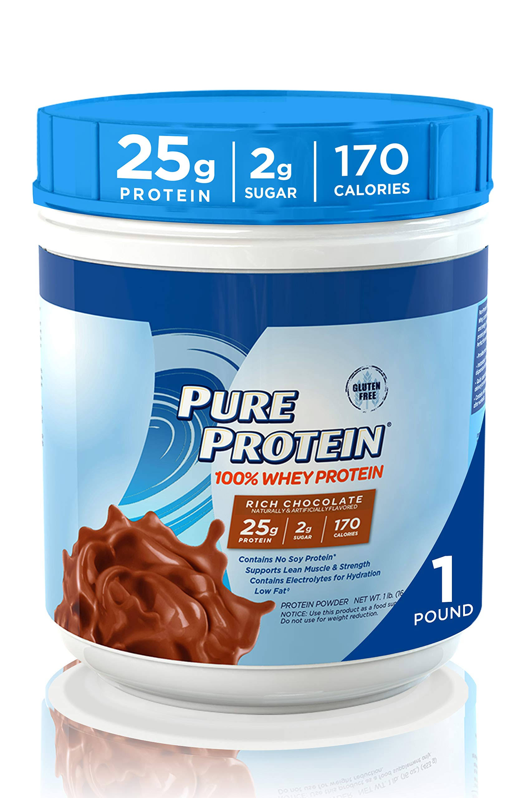 Pure Protein Whey Powder - Rich Chocolate, 1lbs