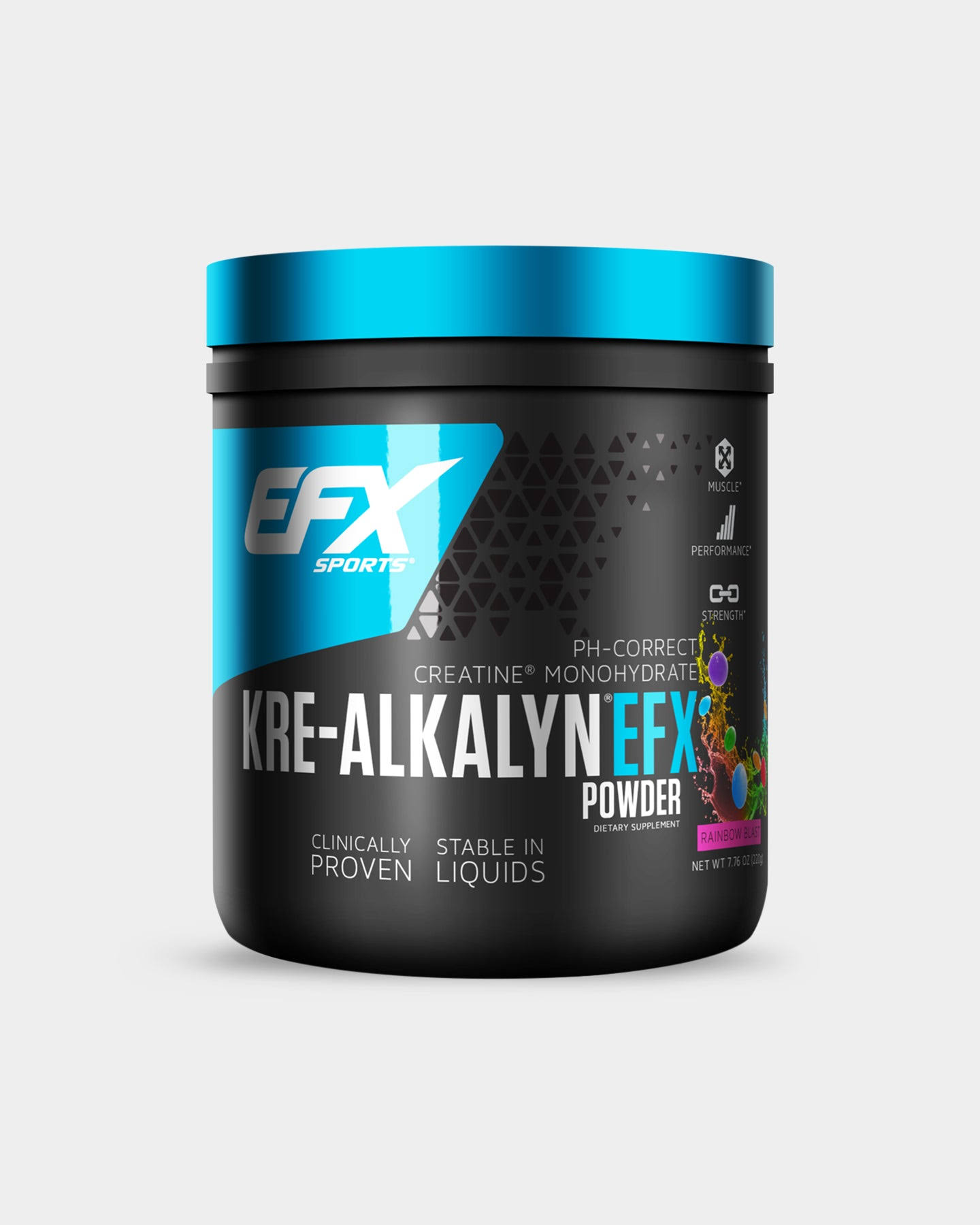 EFX Sports Kre-Alkalyn EFX Powder, Rainbow Blast - 220 Grams