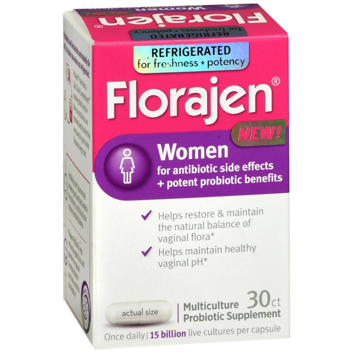 Florajen Multiculture Probiotic Supplement, Women, Capsules - 30 capsules