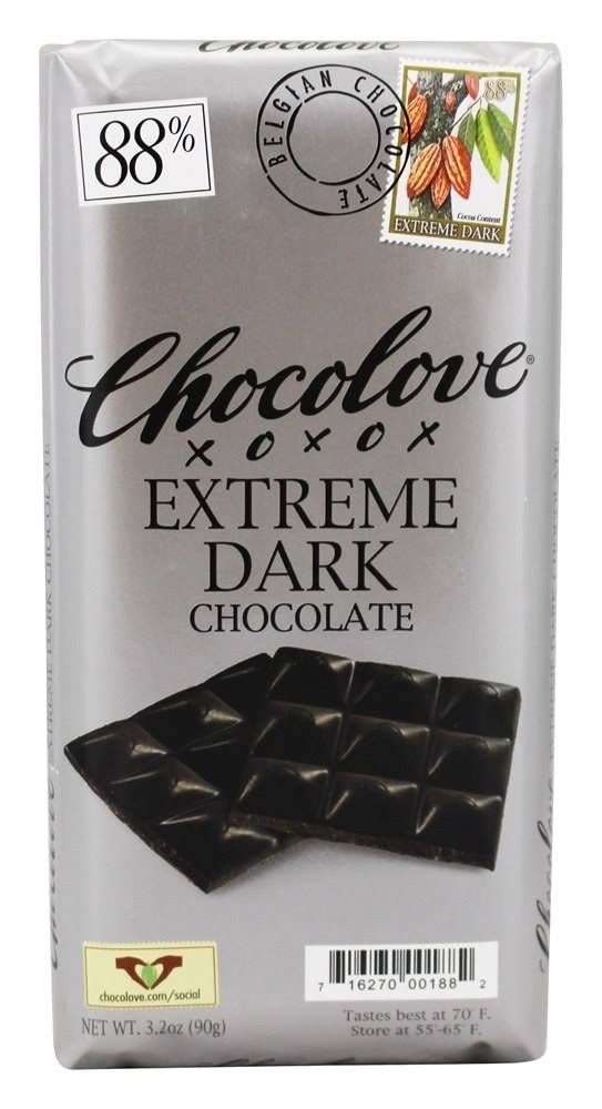 Chocolove Extreme Dark Chocolate 88% Cocoa 3.2 oz (90 g)