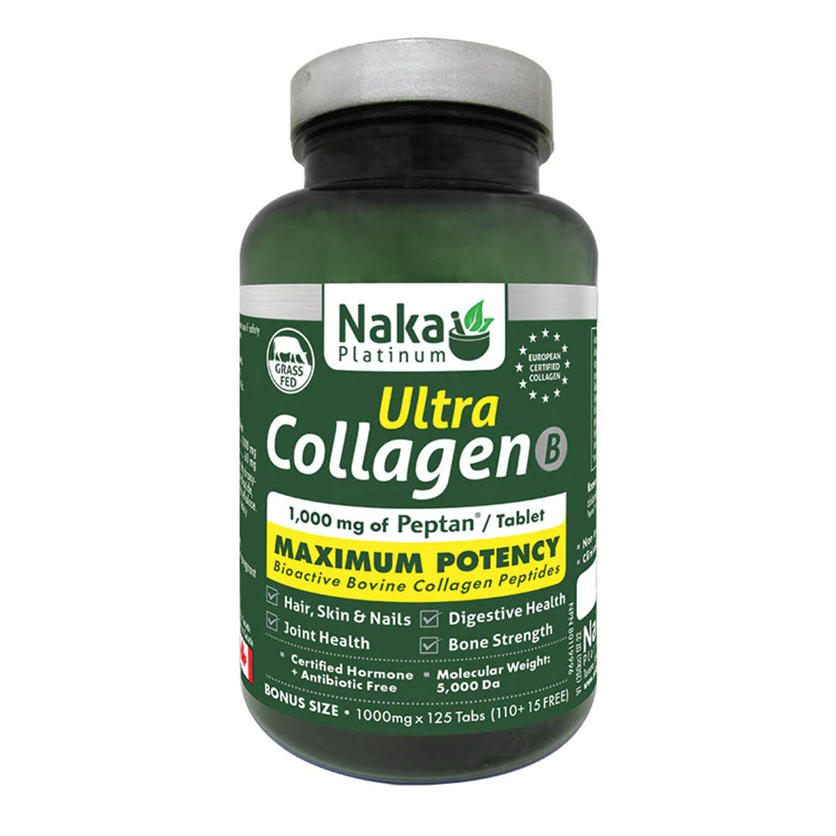 Naka Platinum Ultra Bovine Collagen 1000mg 110+15 Tablets