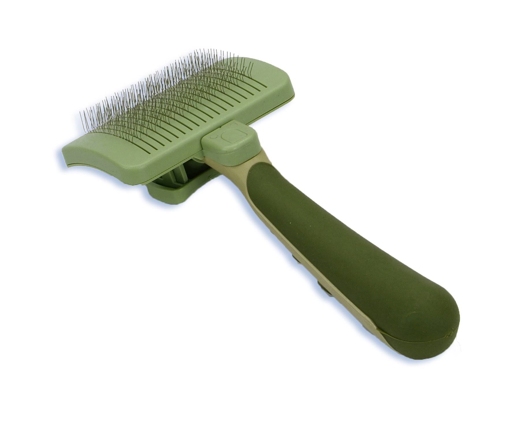 Safari Self-Cleaning Slicker Brush for Cats - Green