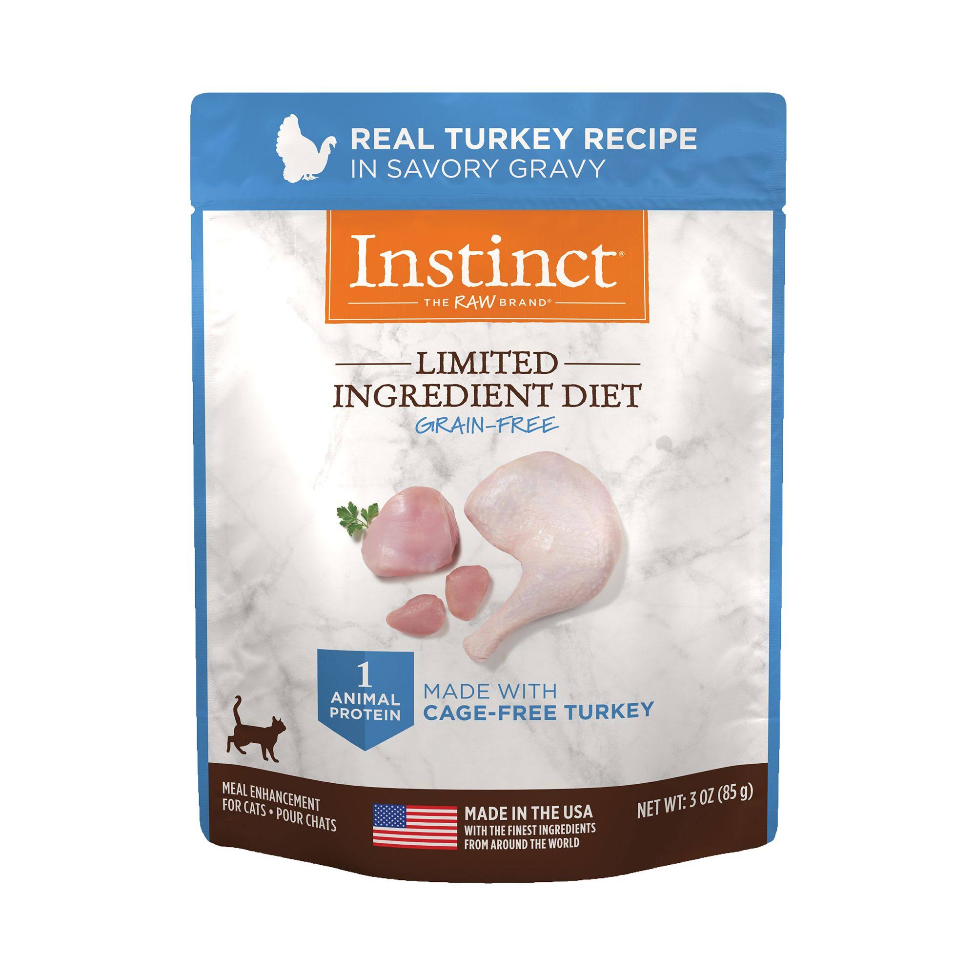 Instinct Limited Ingredient Diet Real Turkey Recipe Grain-Free Wet Cat Food Topper - 3 oz