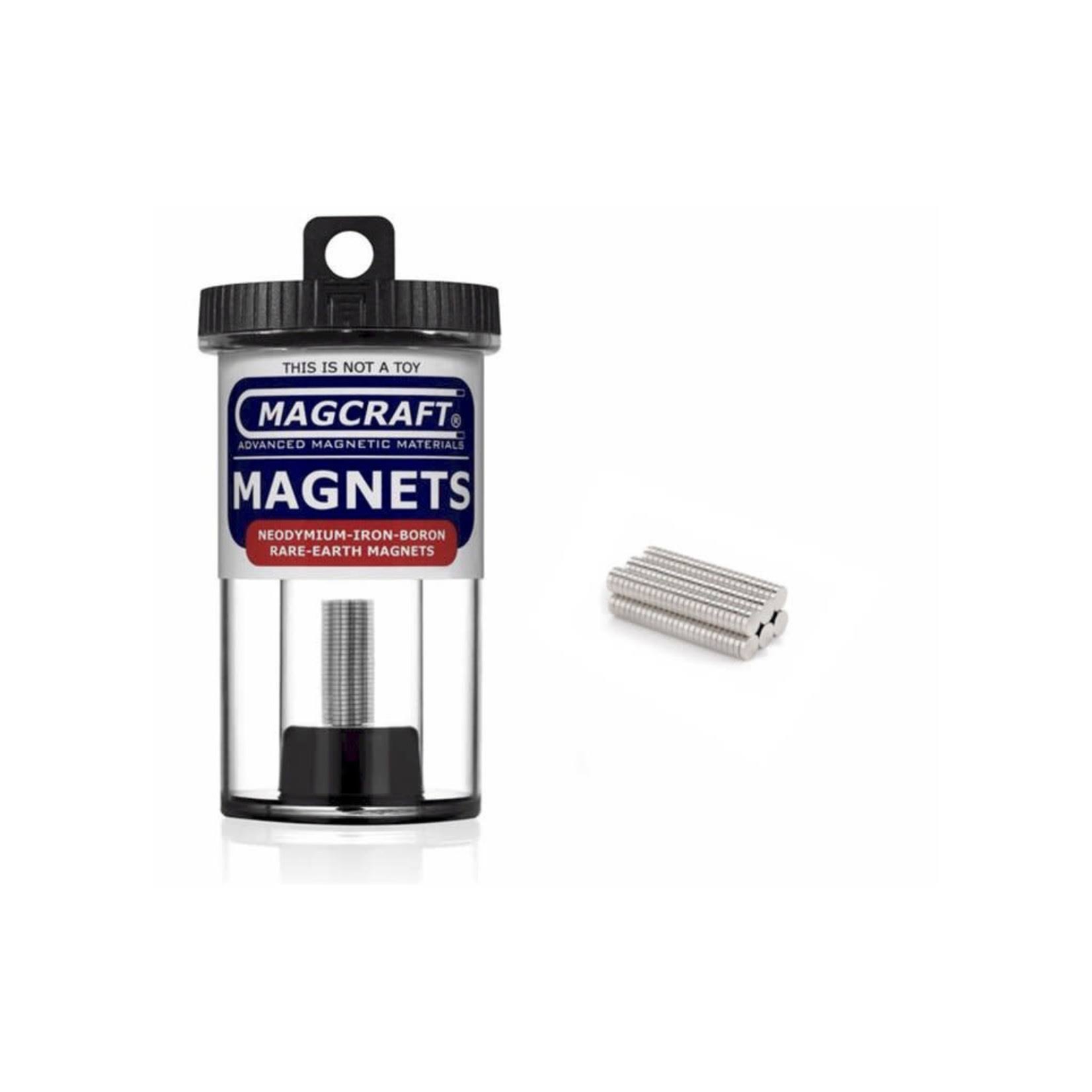 Magcraft Rare Earth Disc Magnets - 1/8" x 1/32", 150pk