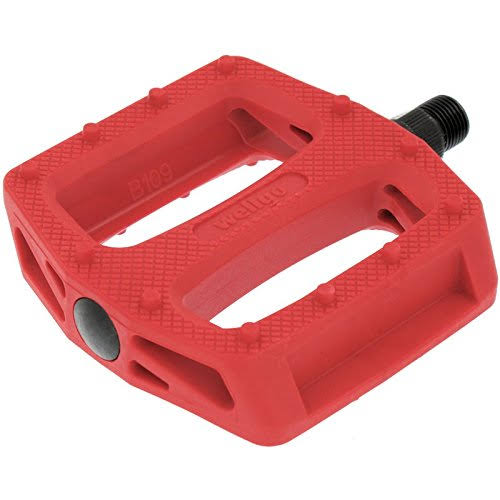 Wellgo B109n Resin BMX Pedals 9/16" Solid Red