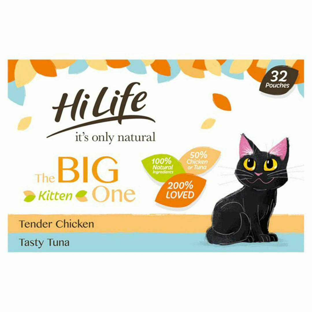 Hilife It's Only Natural Cat Pouch The Big Kitten One 32x70g