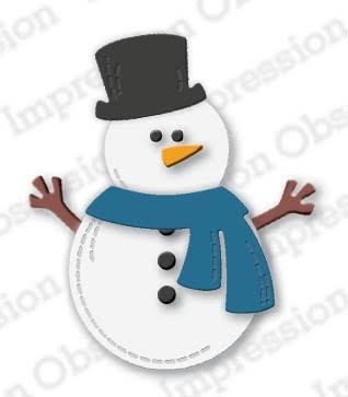 Impression Obsession Steel Dies Snowman Die1035 H | Die Cutting | Impression Obsession Crafting & Stamping Supplies from Simon Says Stamp.