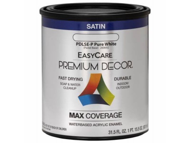 Easycare D Cor Enamel Paint, Satin, Pastel Base, 1-Qt.