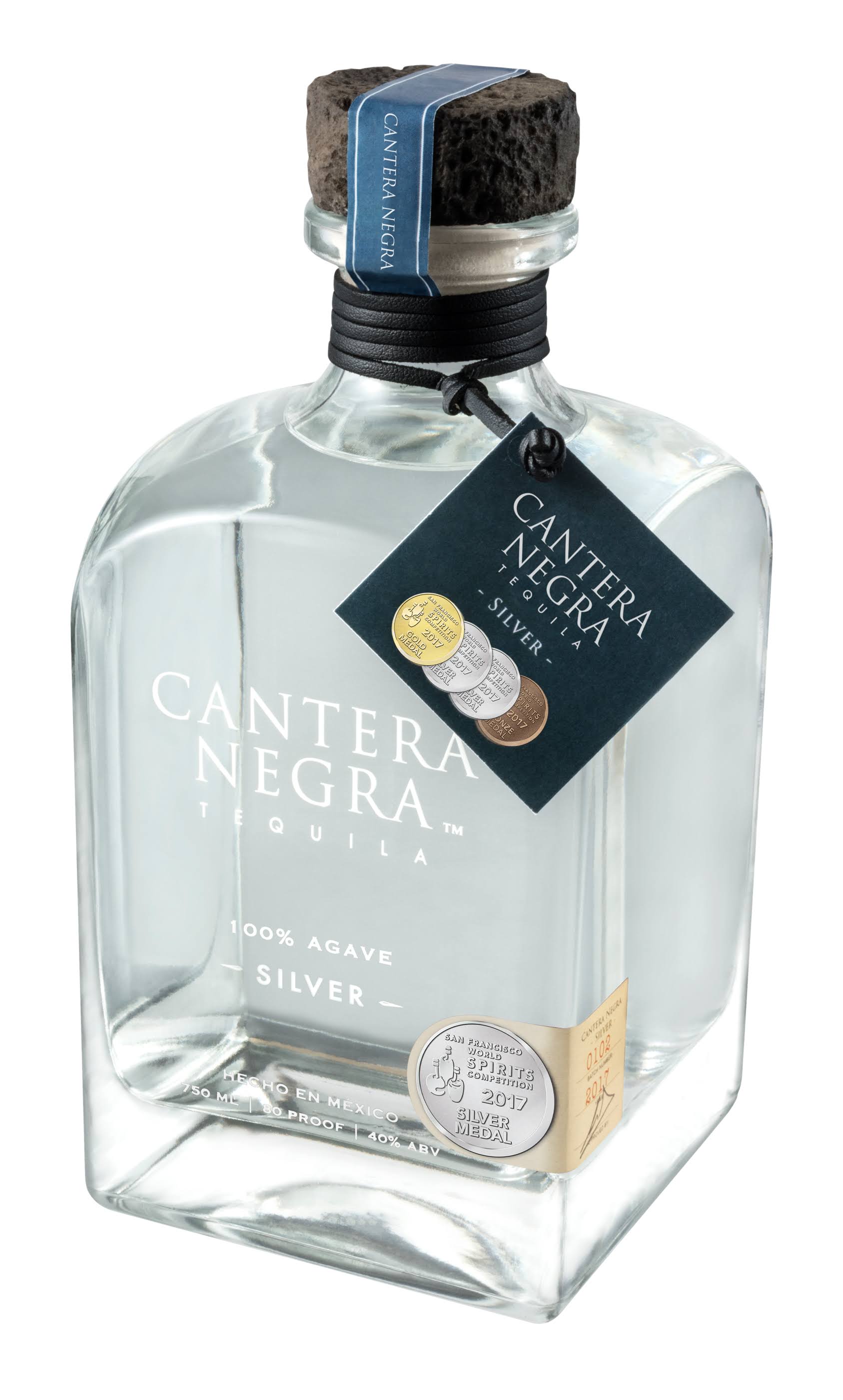 Cantera Negra Tequila, Silver, 100% Agave - 750 ml