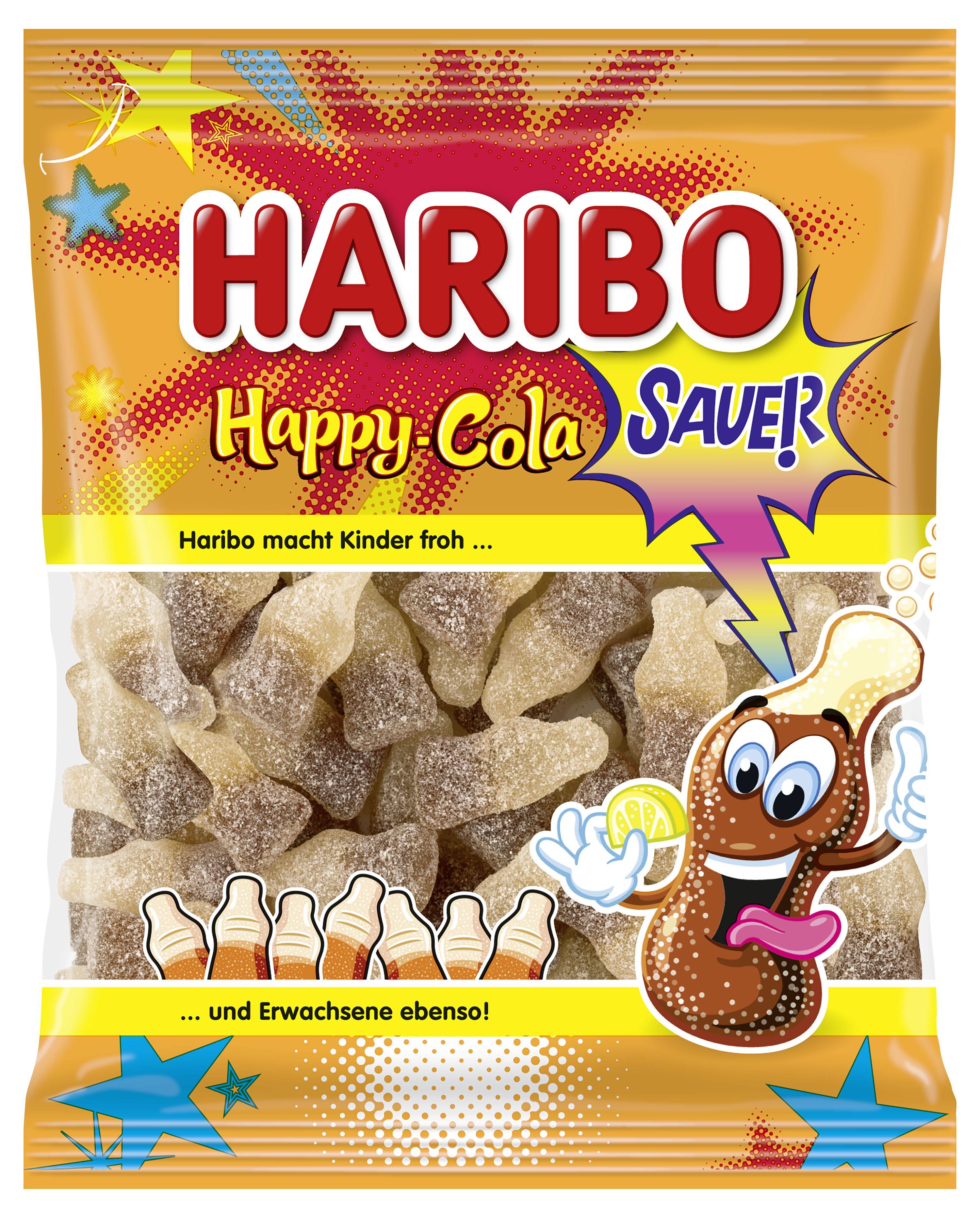 Haribo Happy Cola Sauer Prickelndes Sour Fruit Gums