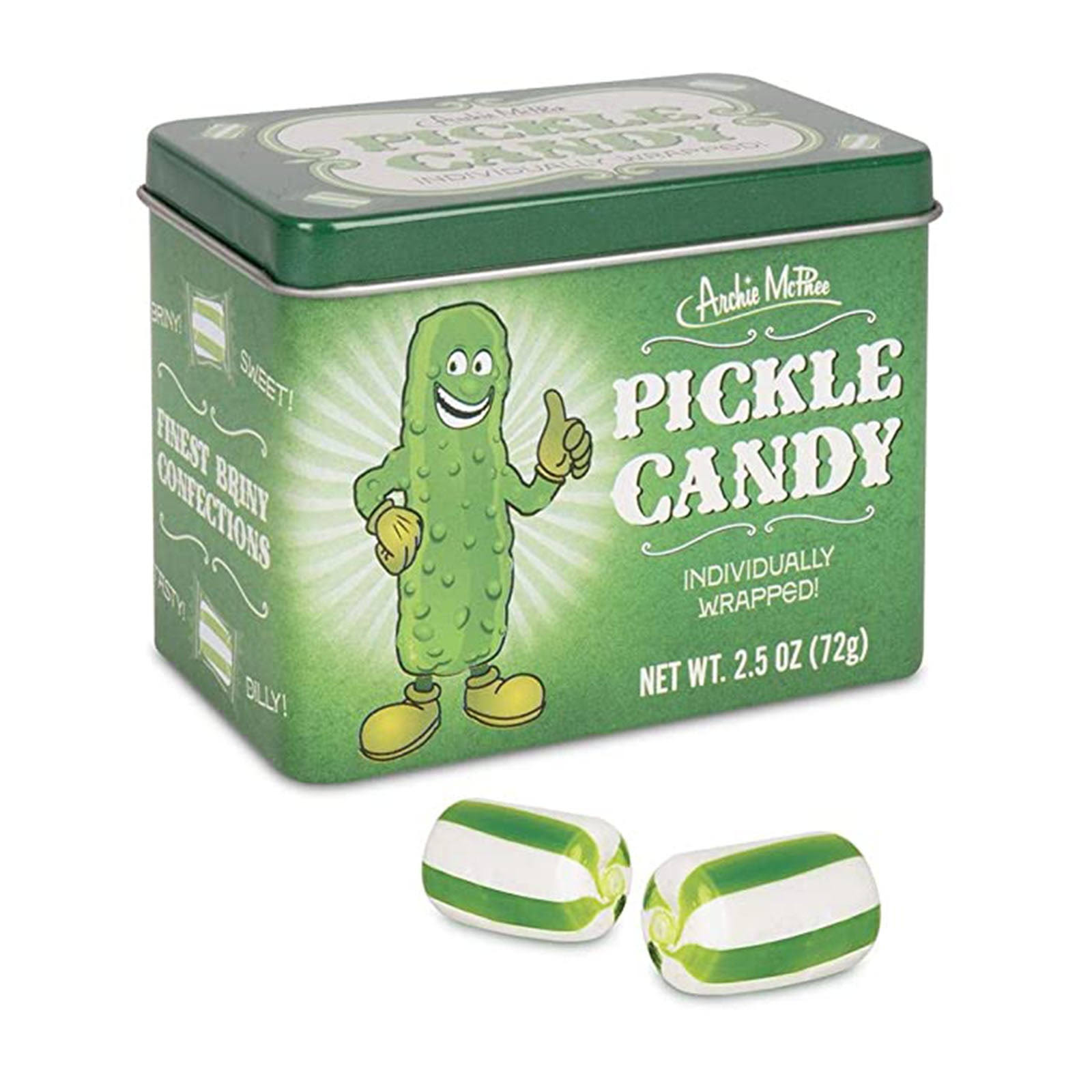 Archie McPhee Pickle Candy In Tin