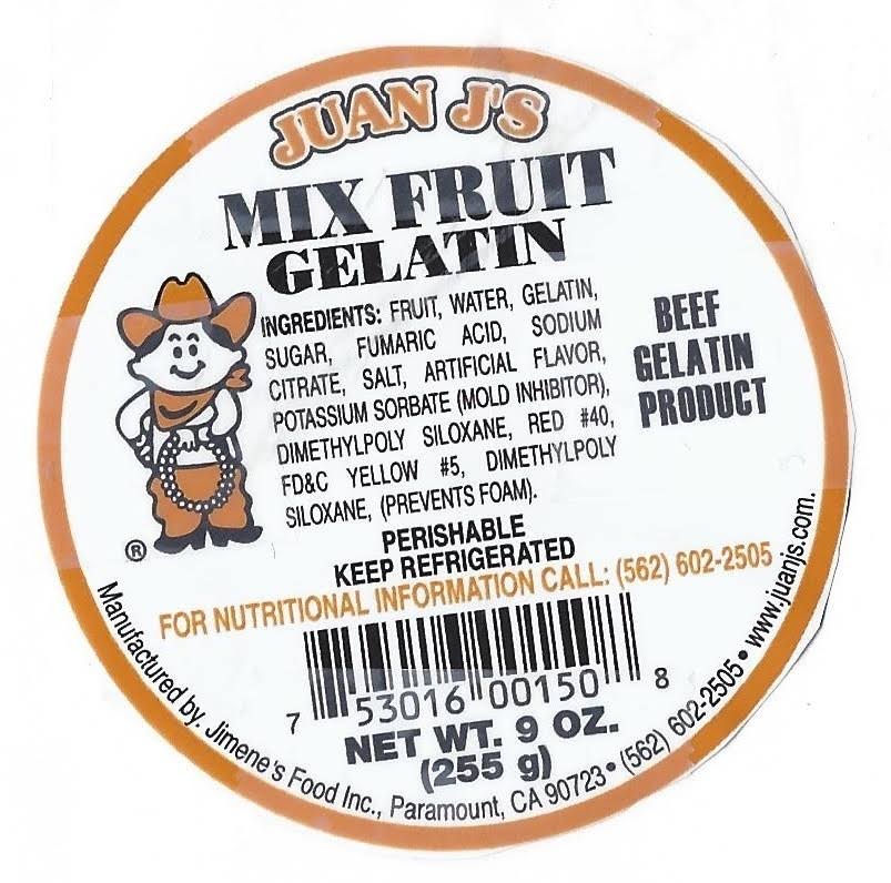• Dairy, Eggs & Cheese Yogurt Pudding, Gelatin Juan JS Mix Fruit 9 oz