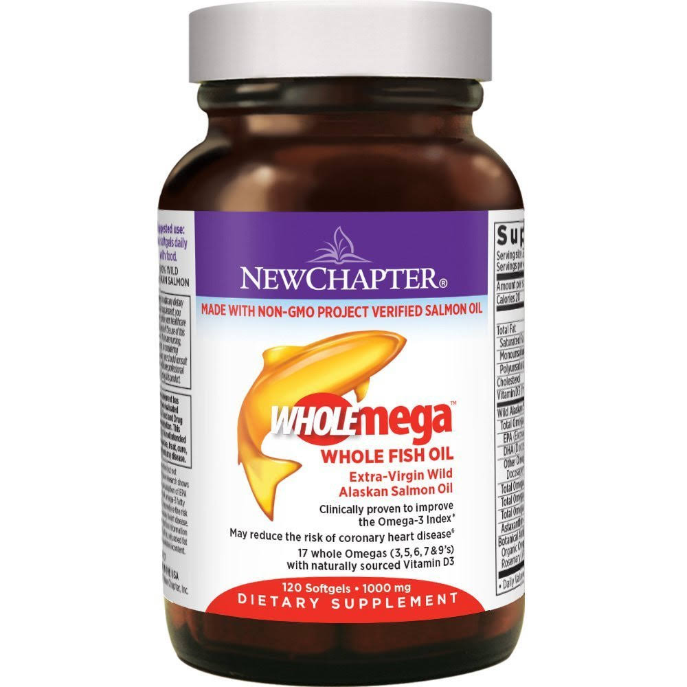 New Chapter Wholemega Whole Fish Oil - 120 softgels