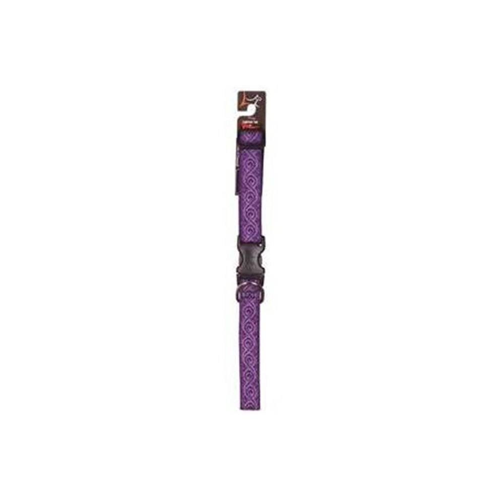 Lupine Adjustable Jelly Roll Design Dog Collar - Purple