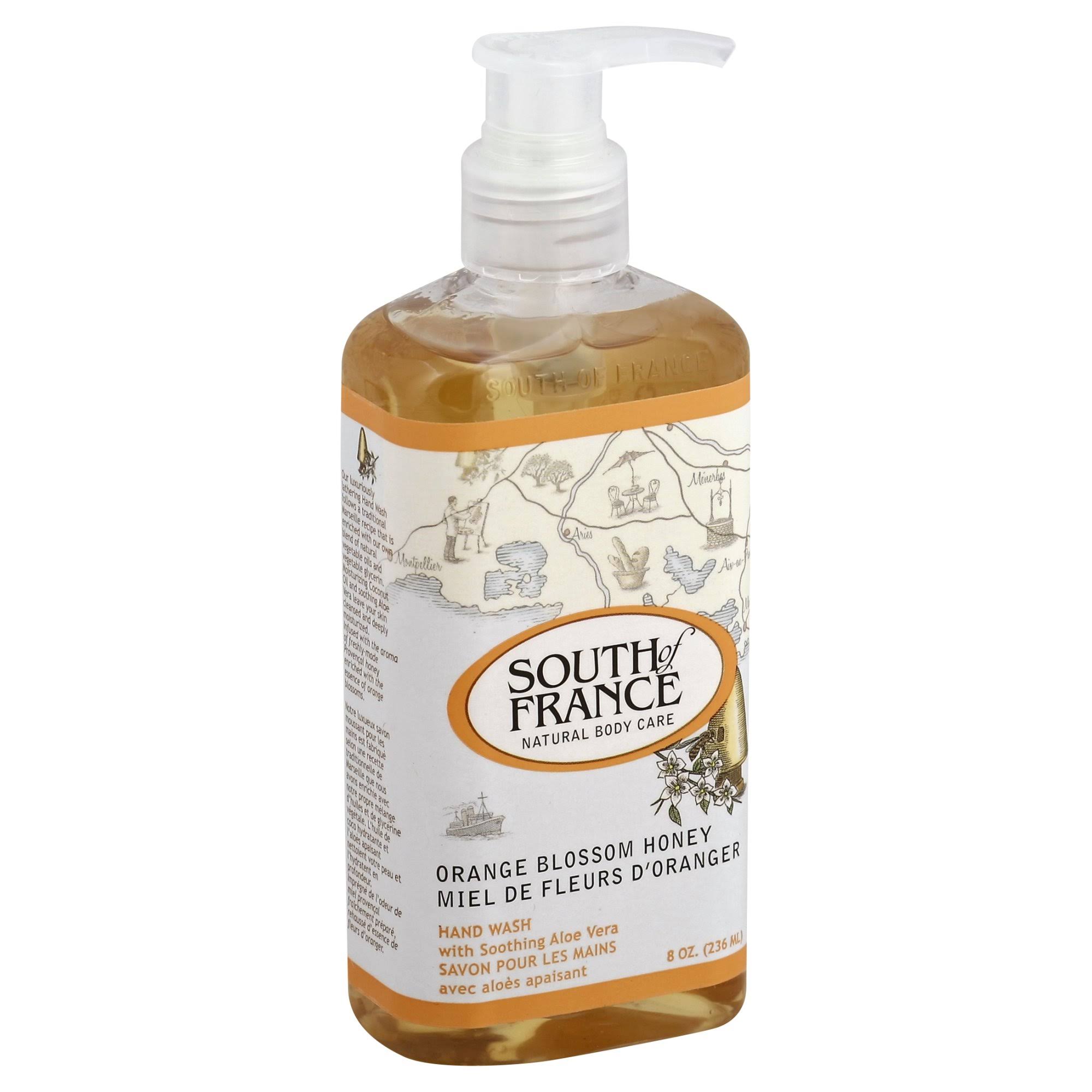 South of France Hand Wash with Soothing Aloe Vera - Orange Blossom Honey, 236ml