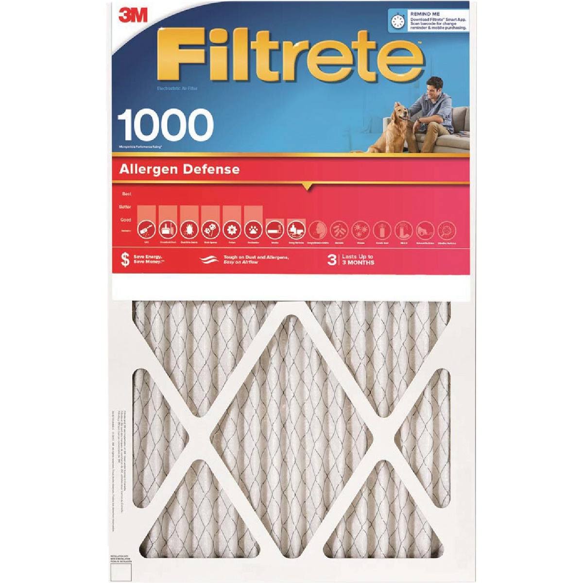 3M Filtrete Micro Allergen Defense Filter - 20" x 25", 6 Pack