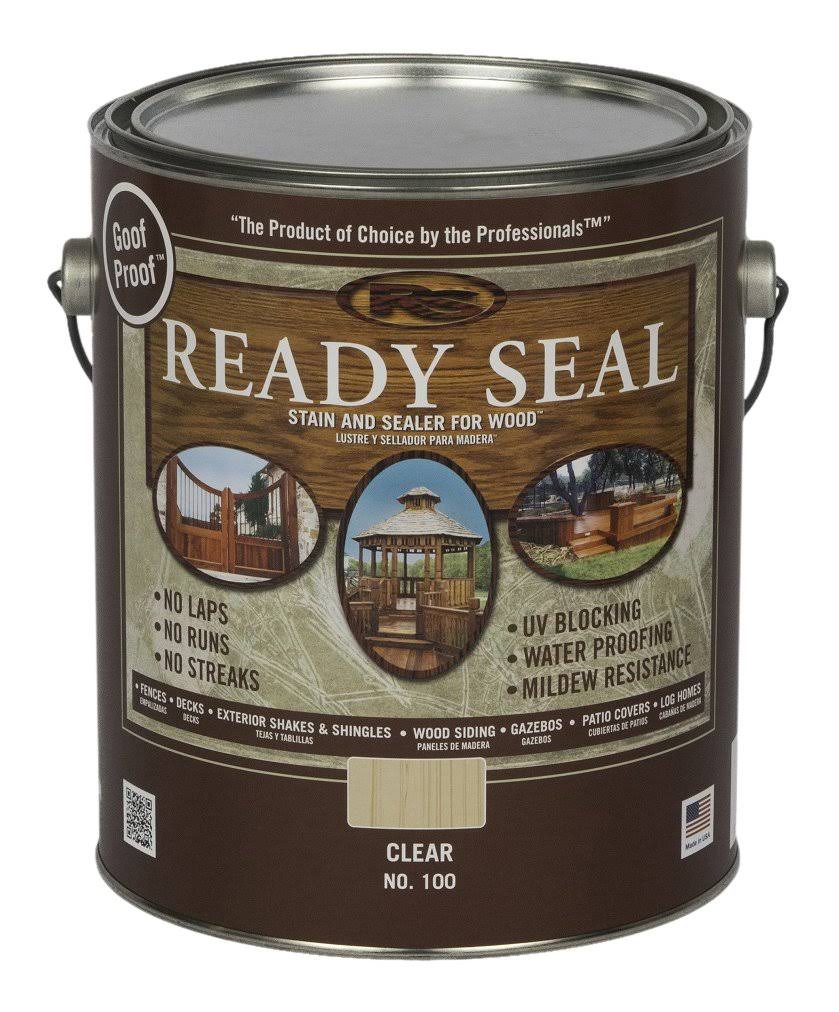 Ready Seal 100 Exterior Wood Stain and Sealer - Clear, 1gal