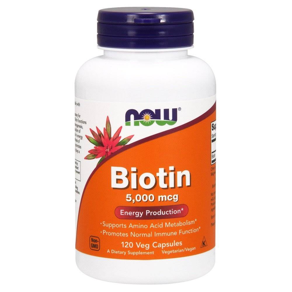 Now Foods Biotin 5000 mcg (60 Vcaps)